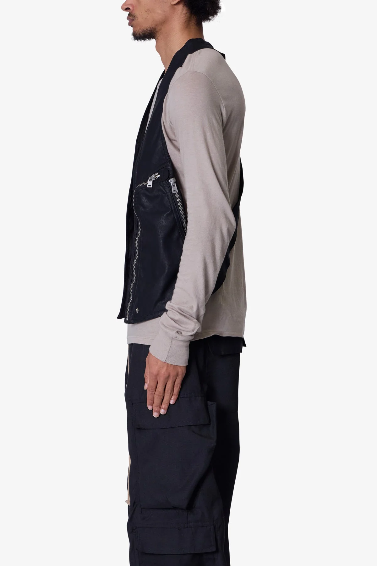 Leather Holster Vest - Black