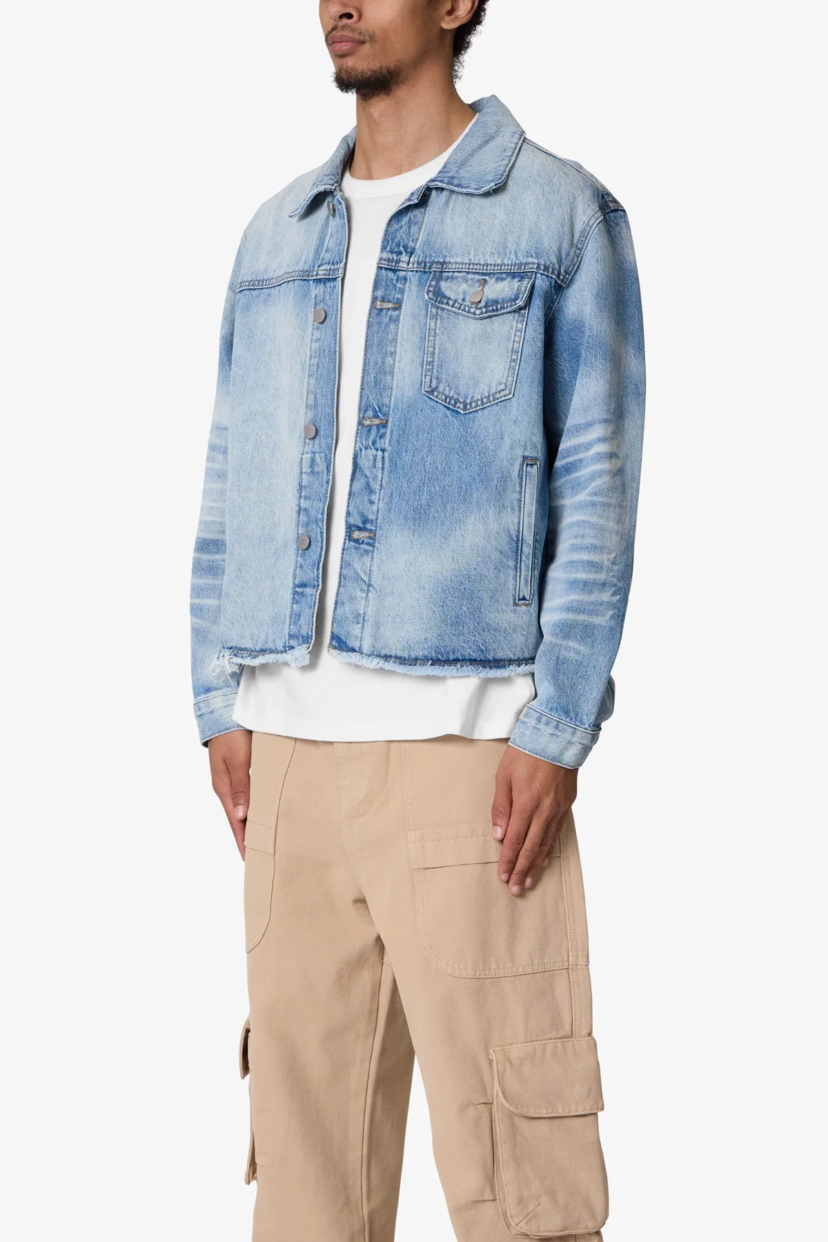 Sun Washed Denim Jacket - Light Blue