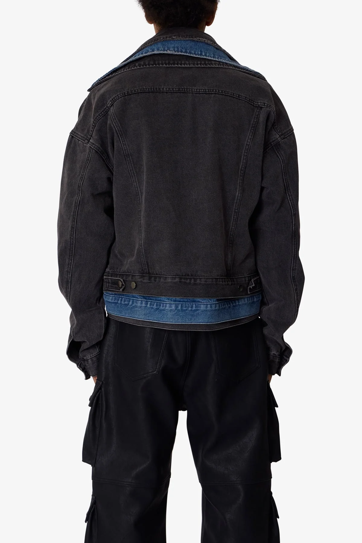 Triple Threat Trucker Jacket - Black/Blue