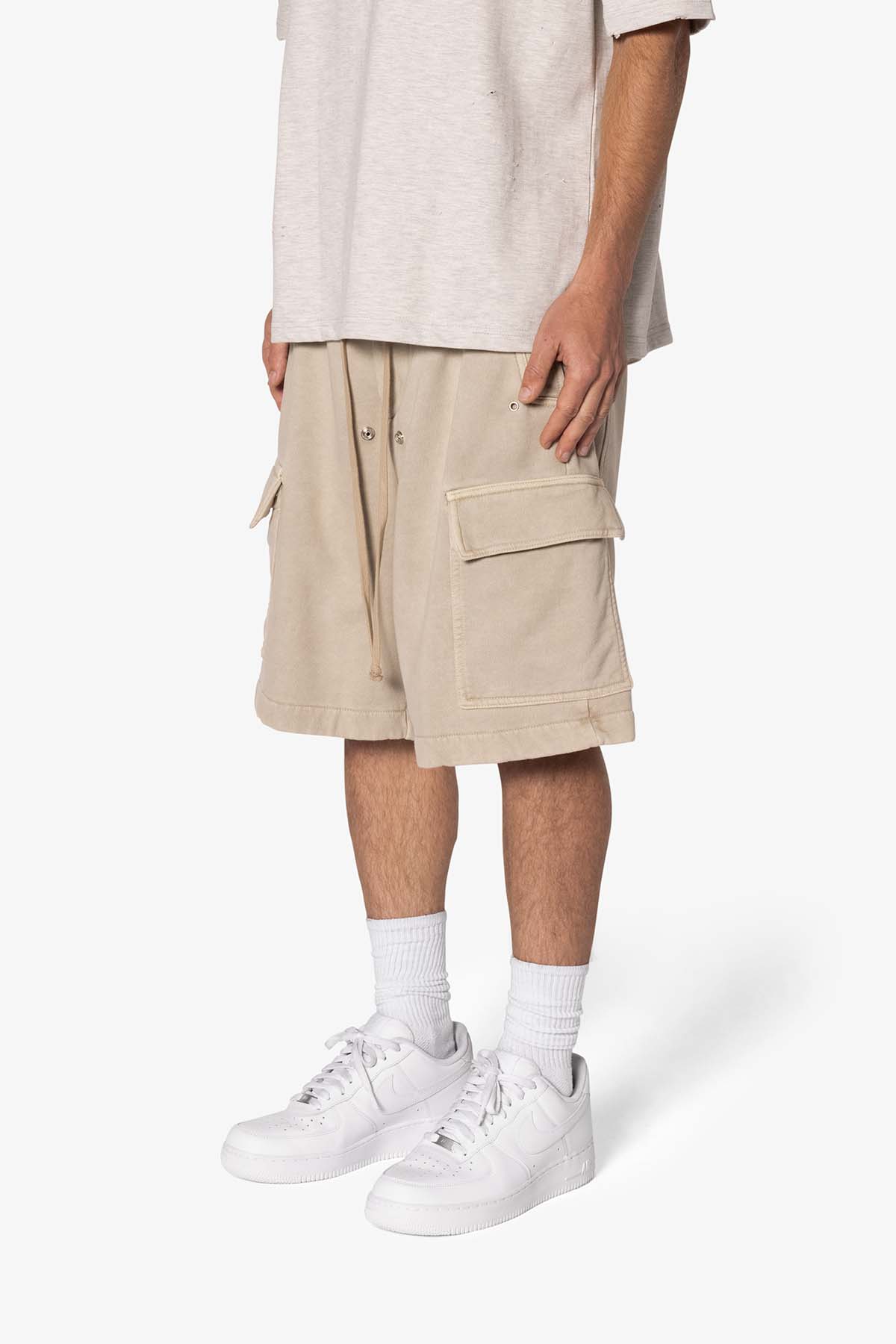 Rave Cargo Fleece Sweat Shorts - Washed Earth