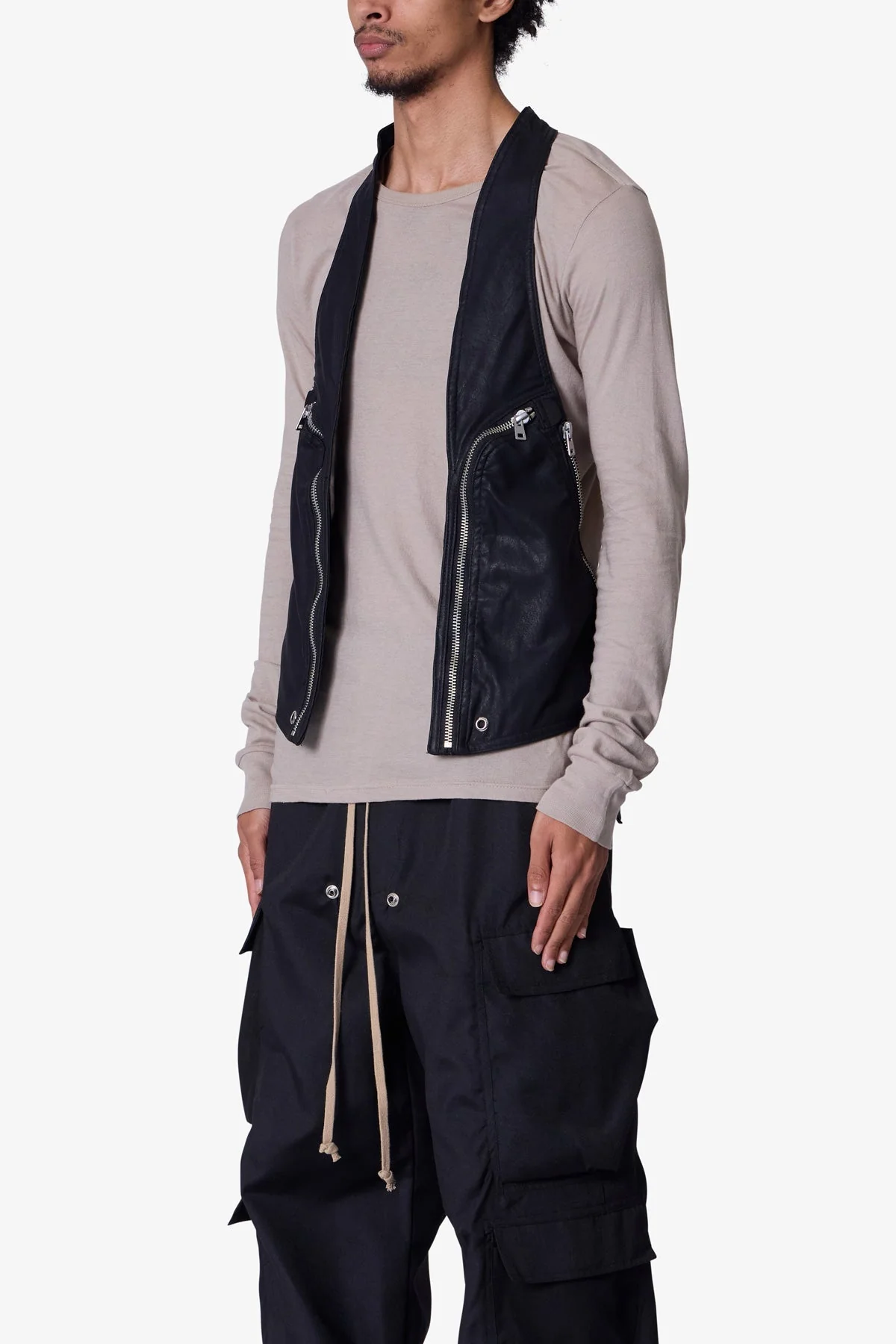 Leather Holster Vest - Black