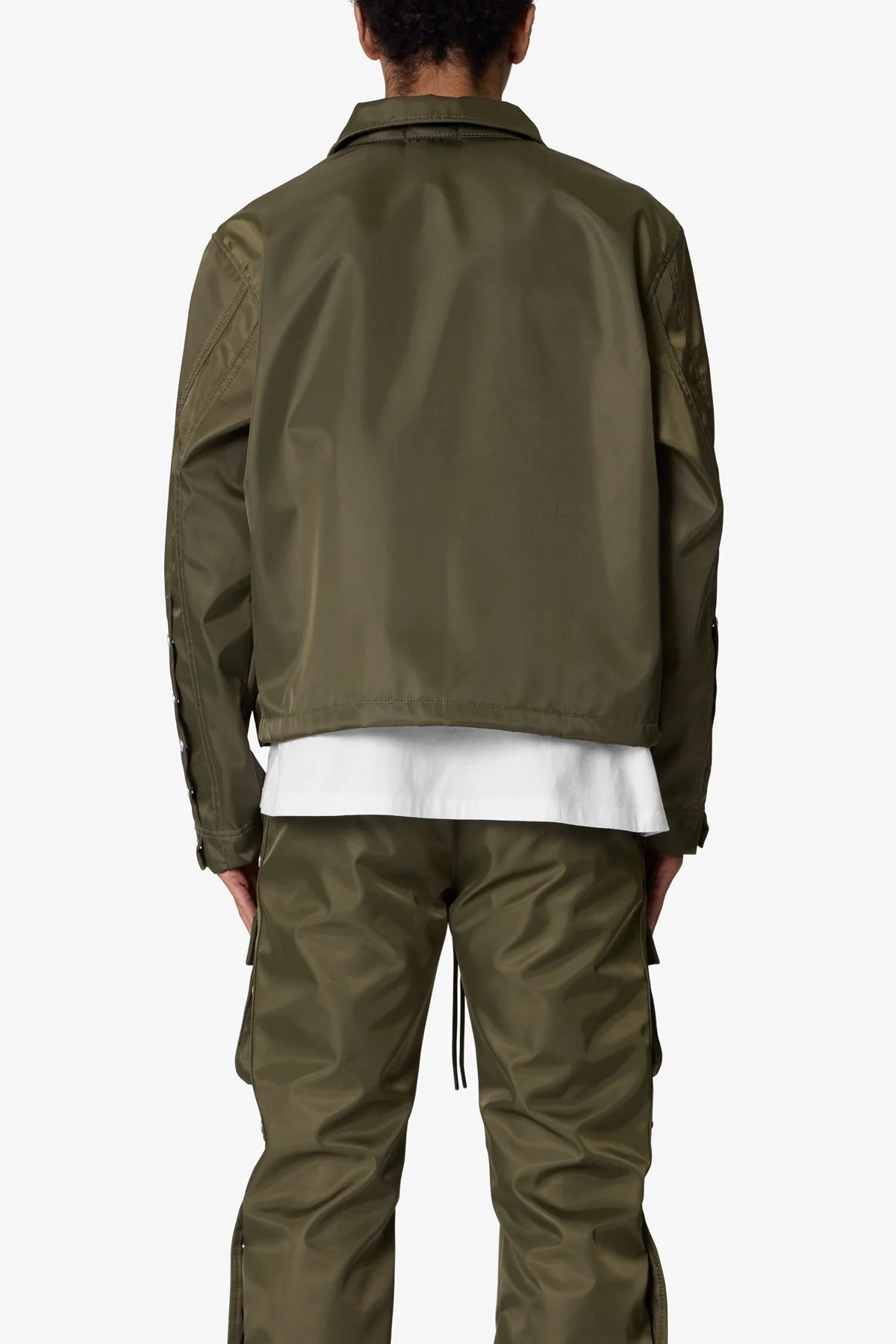 Snap Cargo Work Jacket - Olive