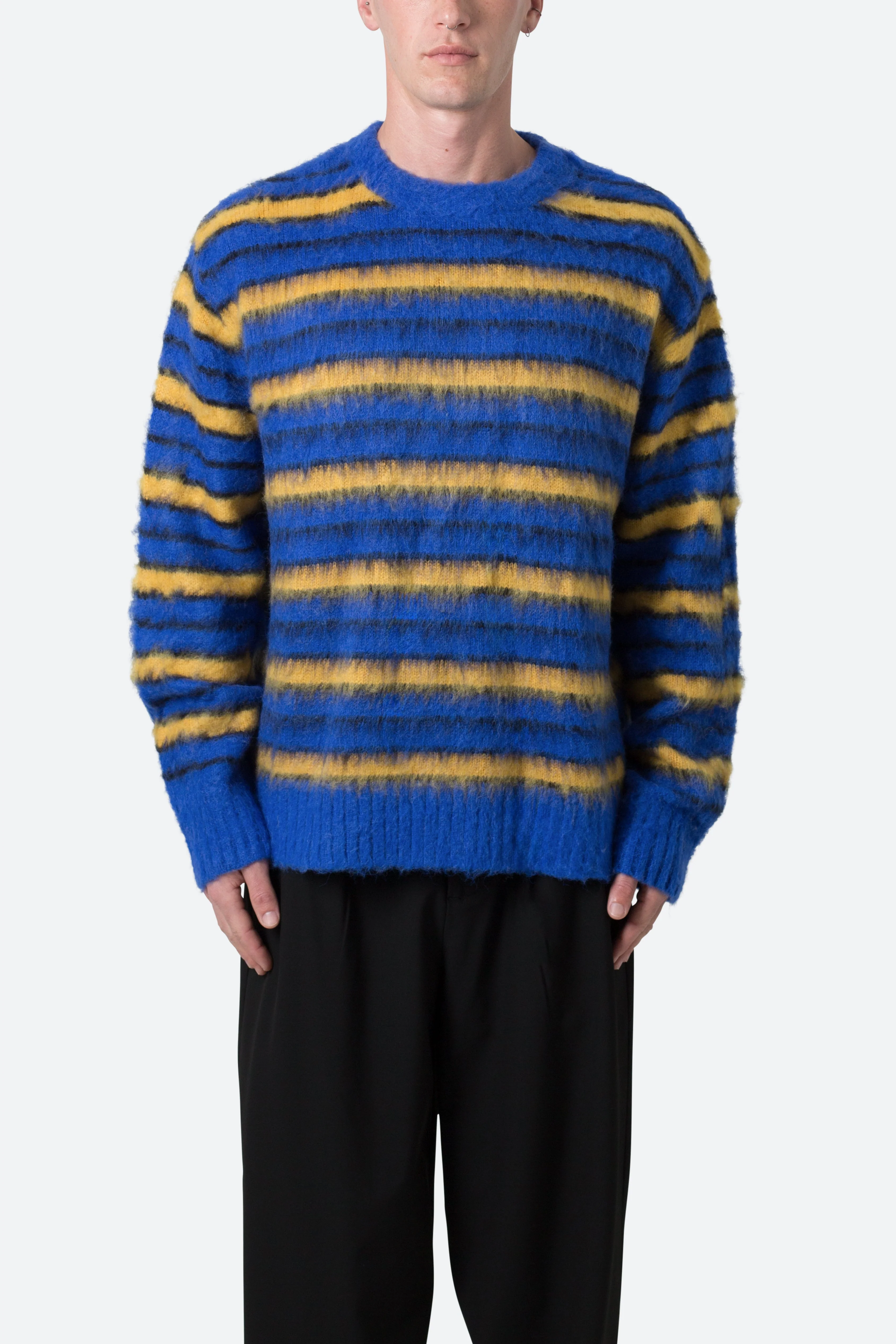 Striped Mohair Sweater - Blue