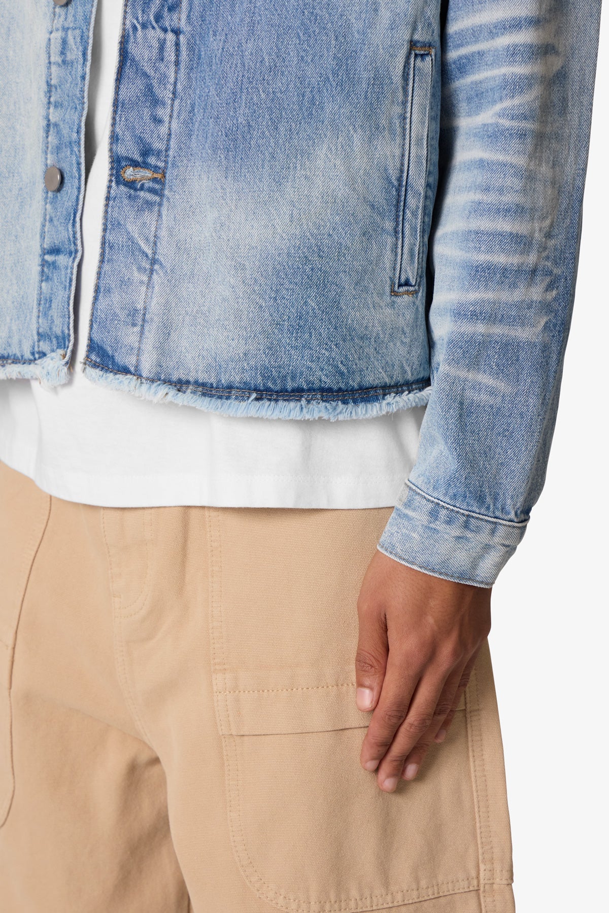 Sun Washed Denim Jacket - Light Blue