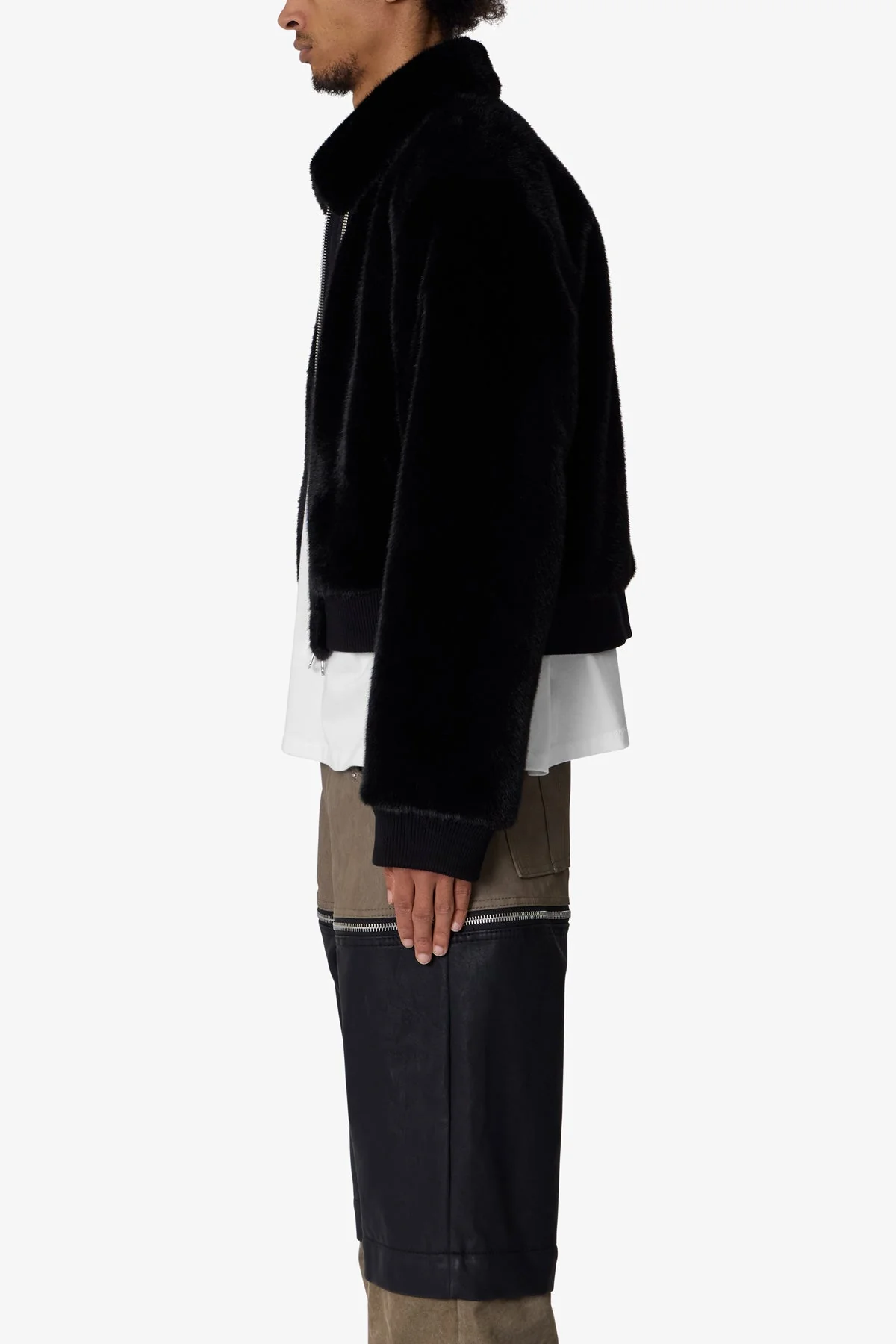 Night Wolf Faux Jacket - Black