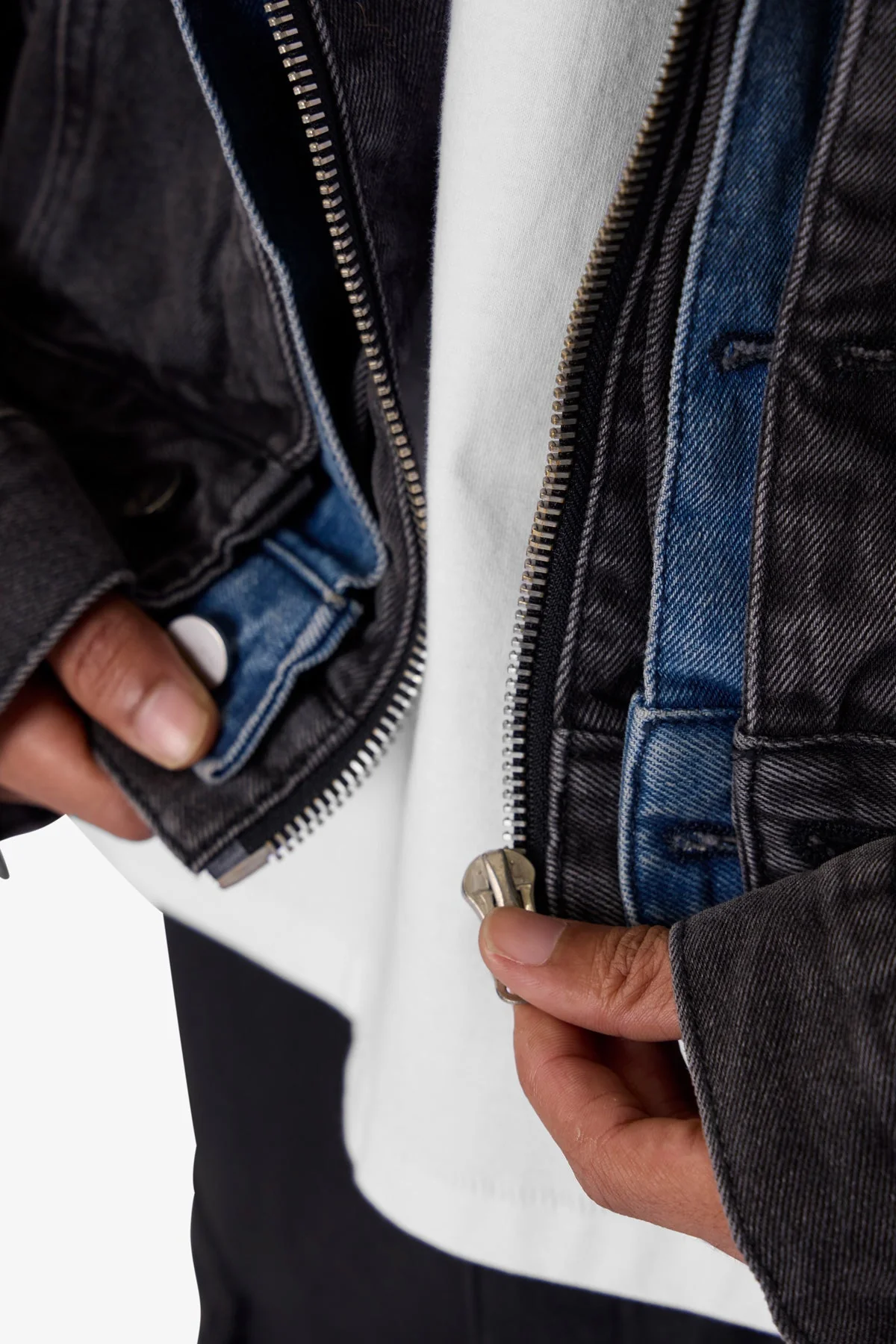 Triple Threat Trucker Jacket - Black/Blue