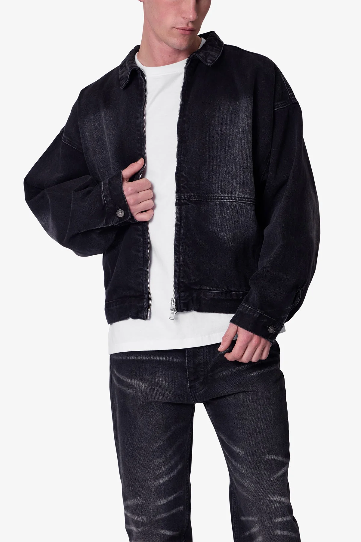 Denim Chore Coat - Washed Black