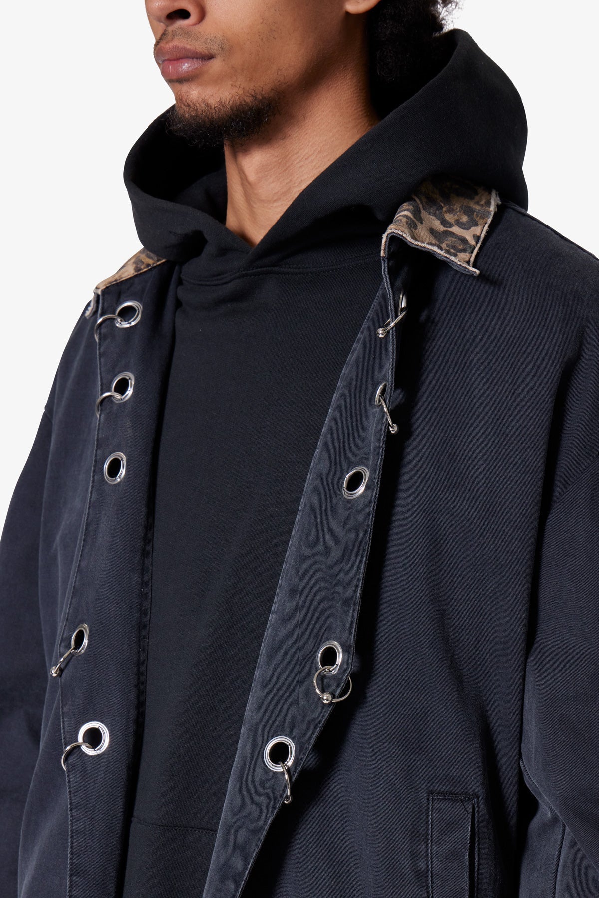 Rusted Trench Coat - Black
