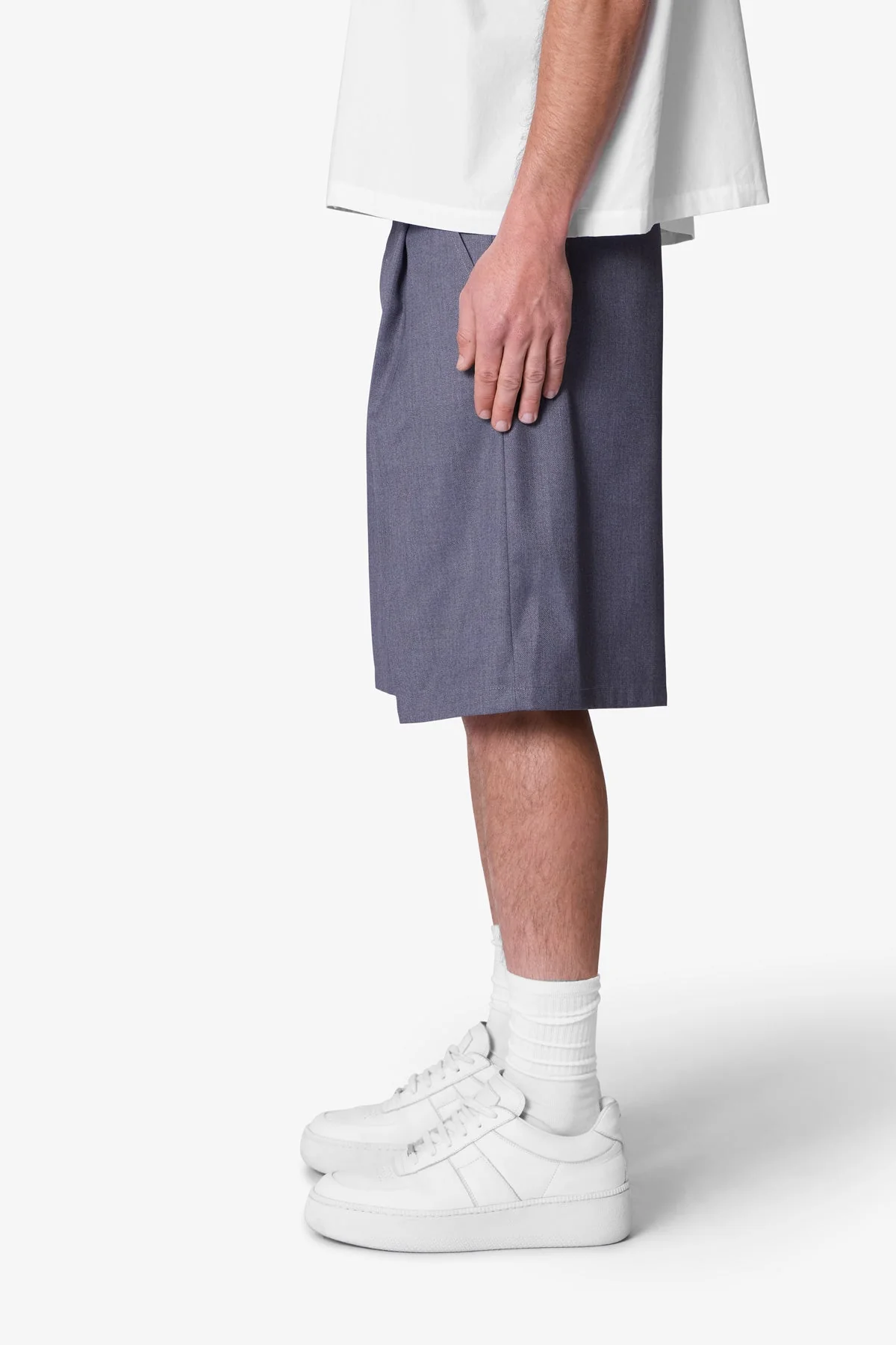 Big Pleated Shorts - Grey
