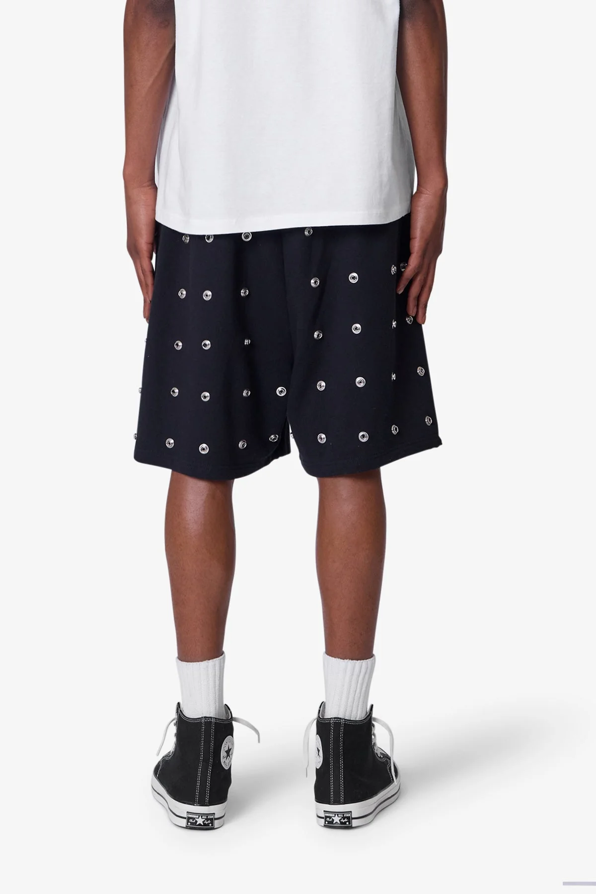 All Over Button Shorts - Black