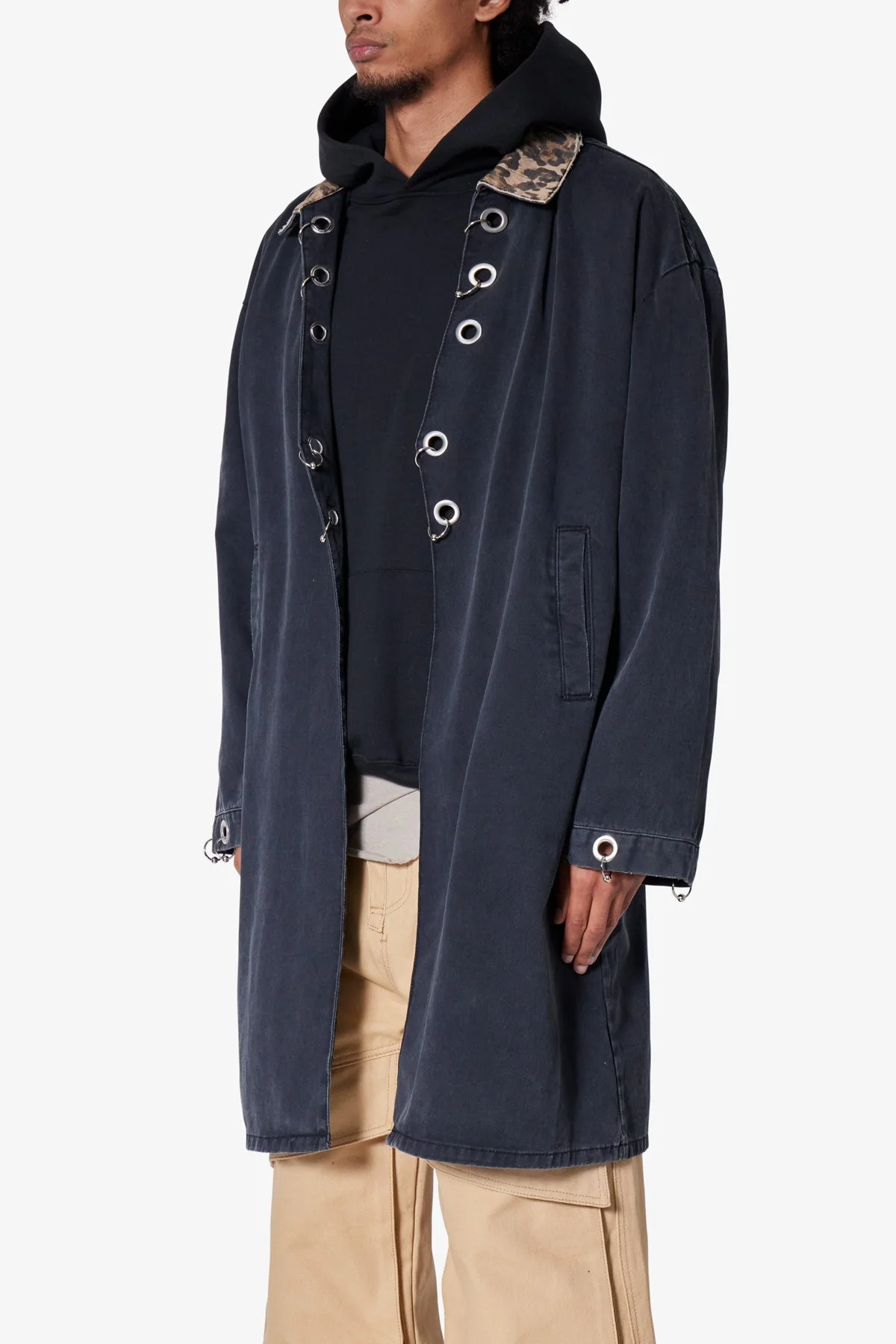 Rusted Trench Coat - Black