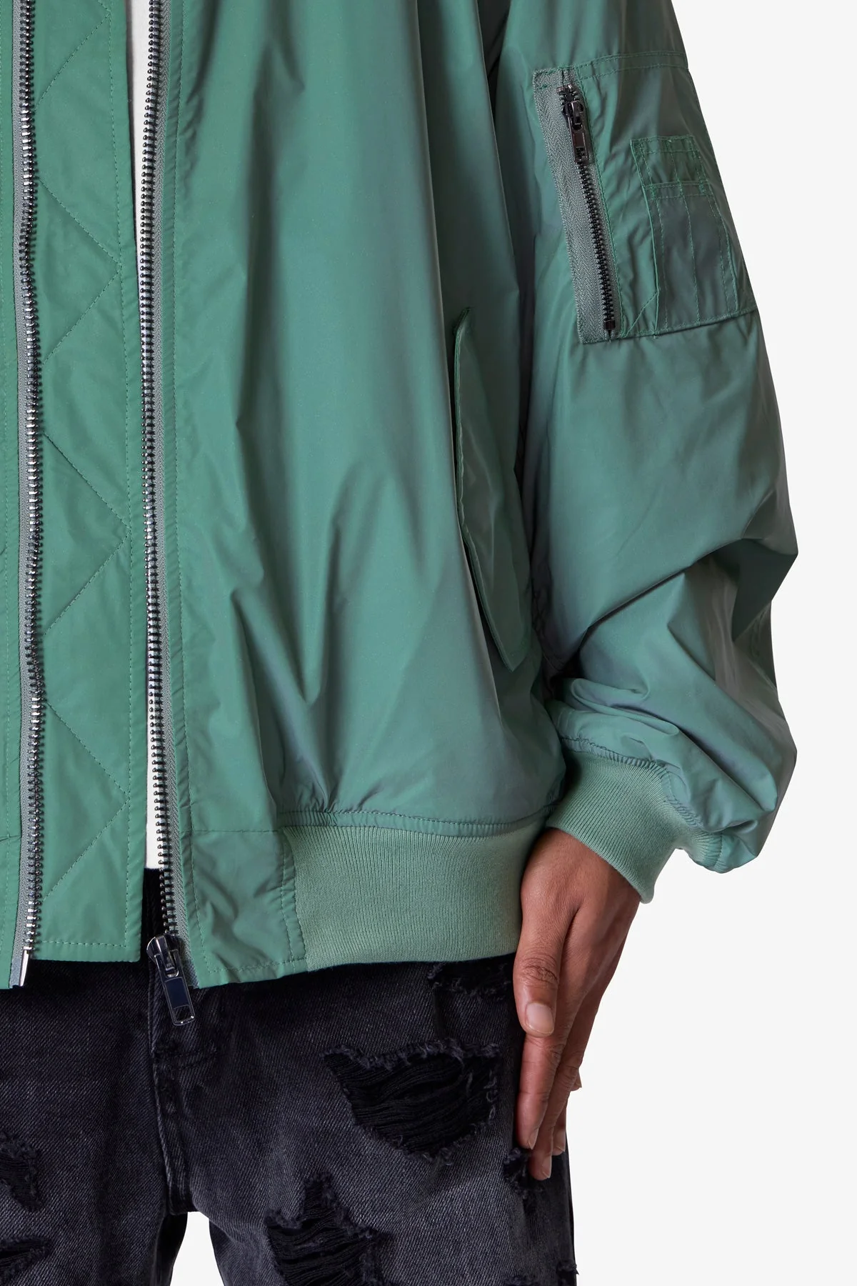 High Visibility Bomber Jacket - Olive