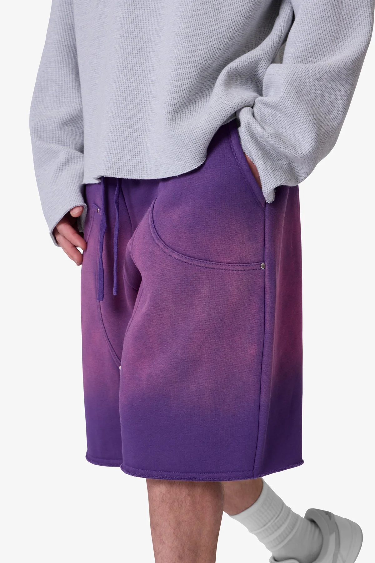 West Double Knee Sweatshorts - Purple