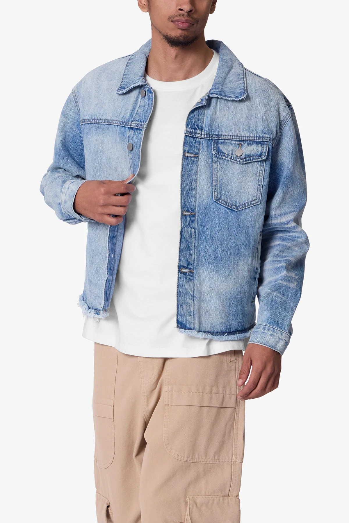 Sun Washed Denim Jacket - Light Blue