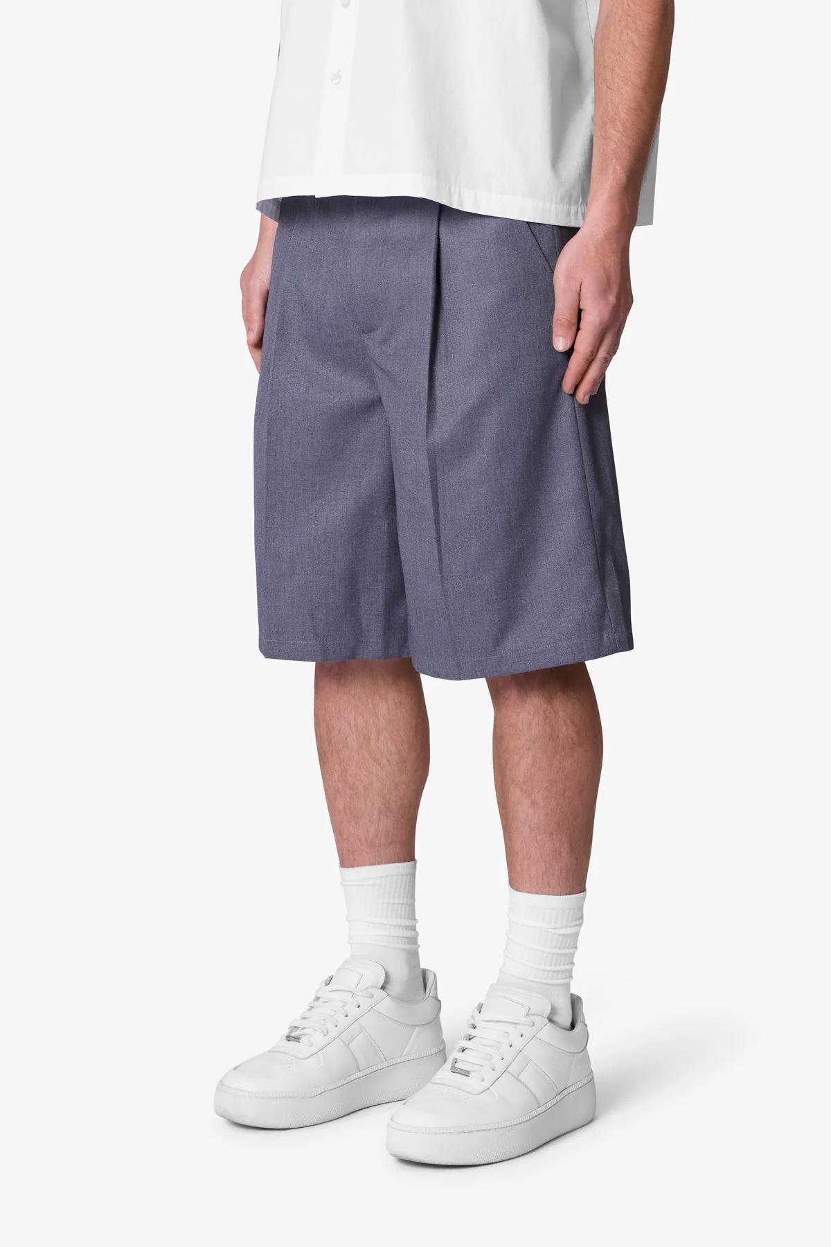 Big Pleated Shorts - Grey