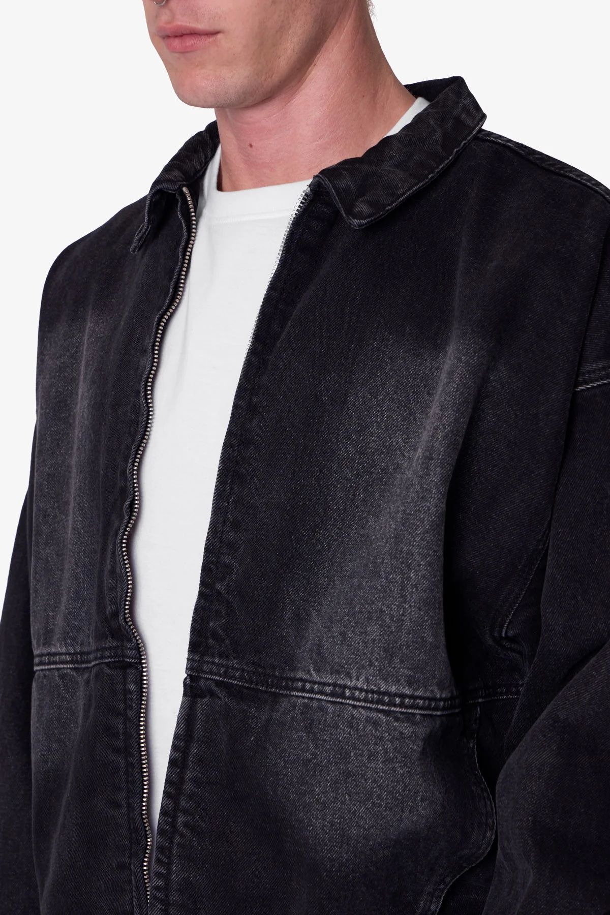 Denim Chore Coat - Washed Black