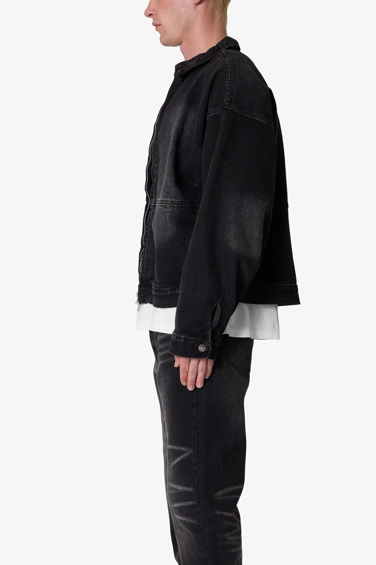Denim Chore Coat - Washed Black