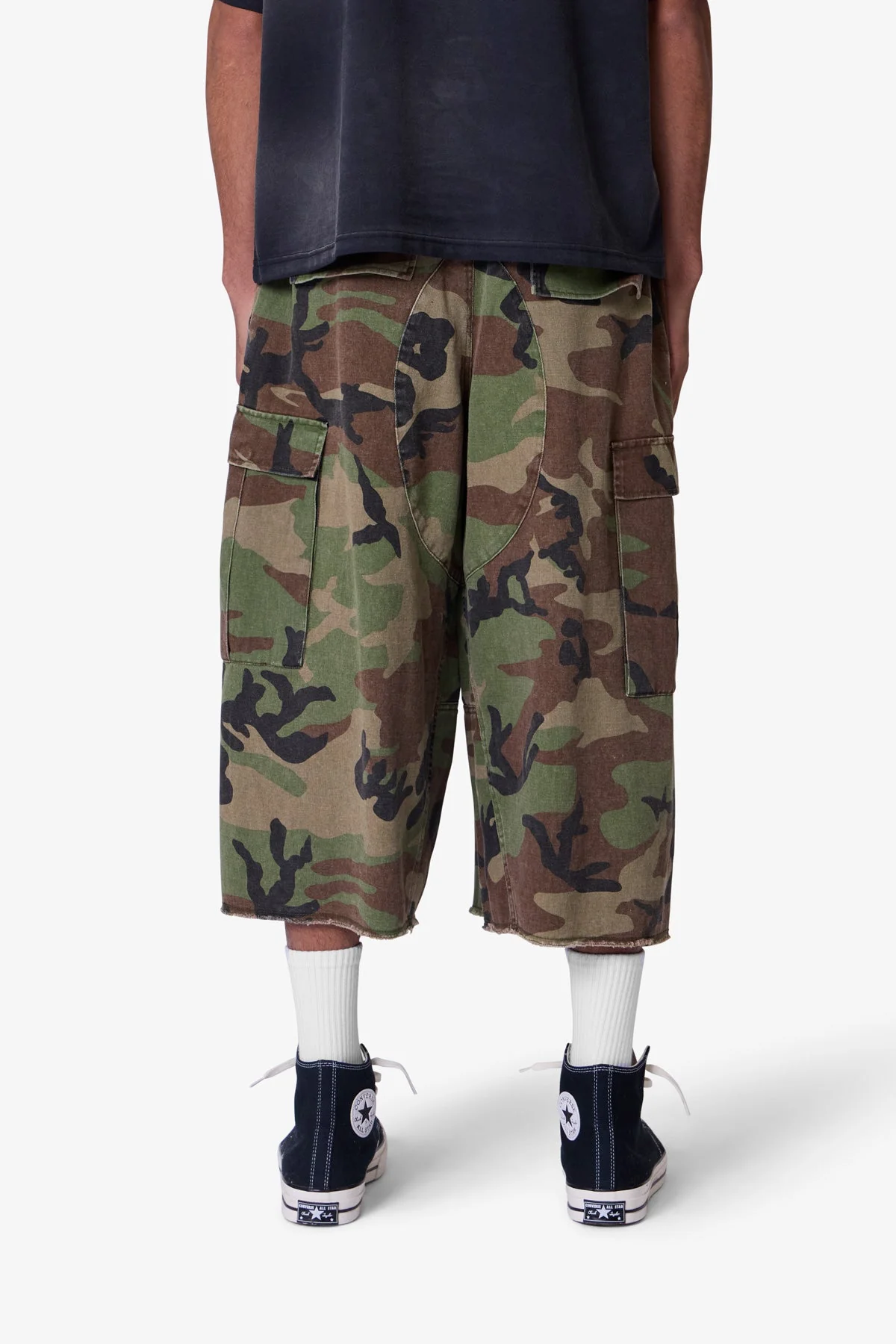 Extra Long Cargo Shorts - Camo