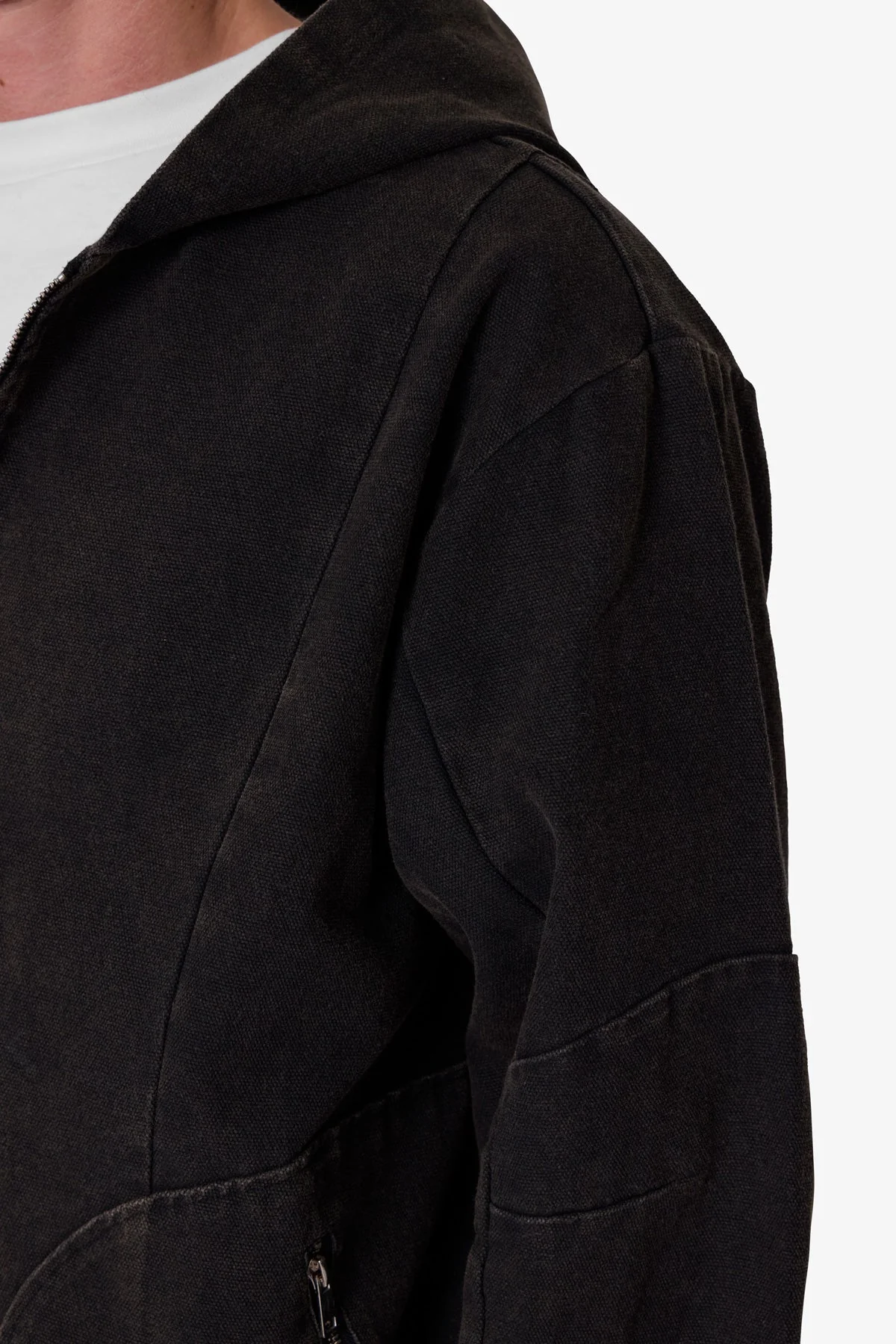 Seamed Work Jacket - Washed Black