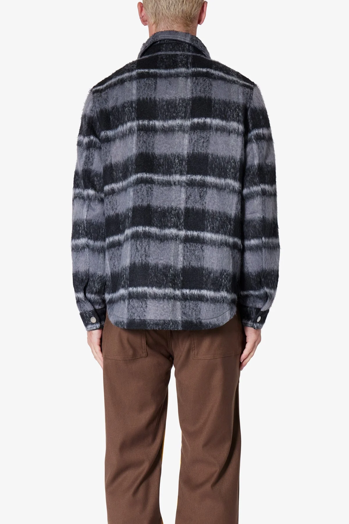 Brushed Flannel Jacket - Black/Grey