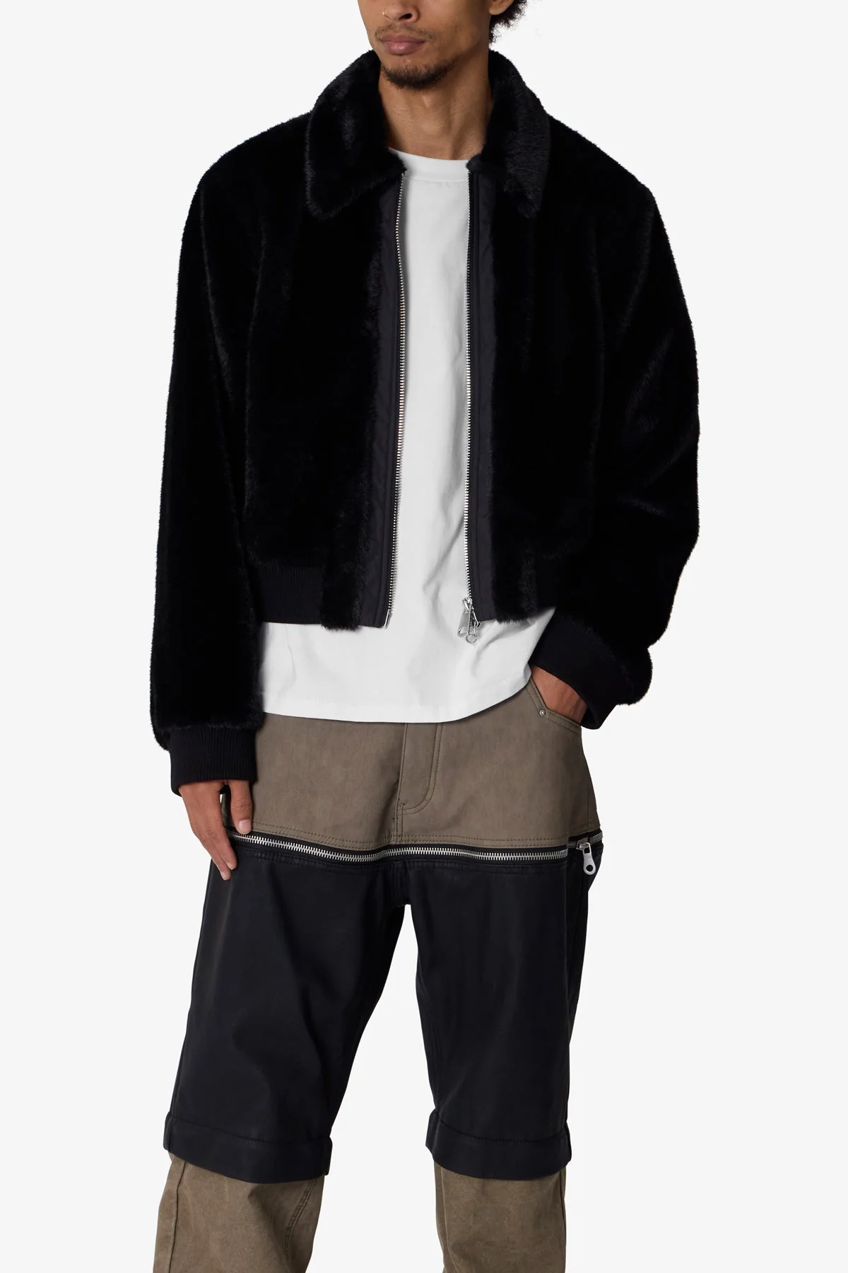 Night Wolf Faux Jacket - Black