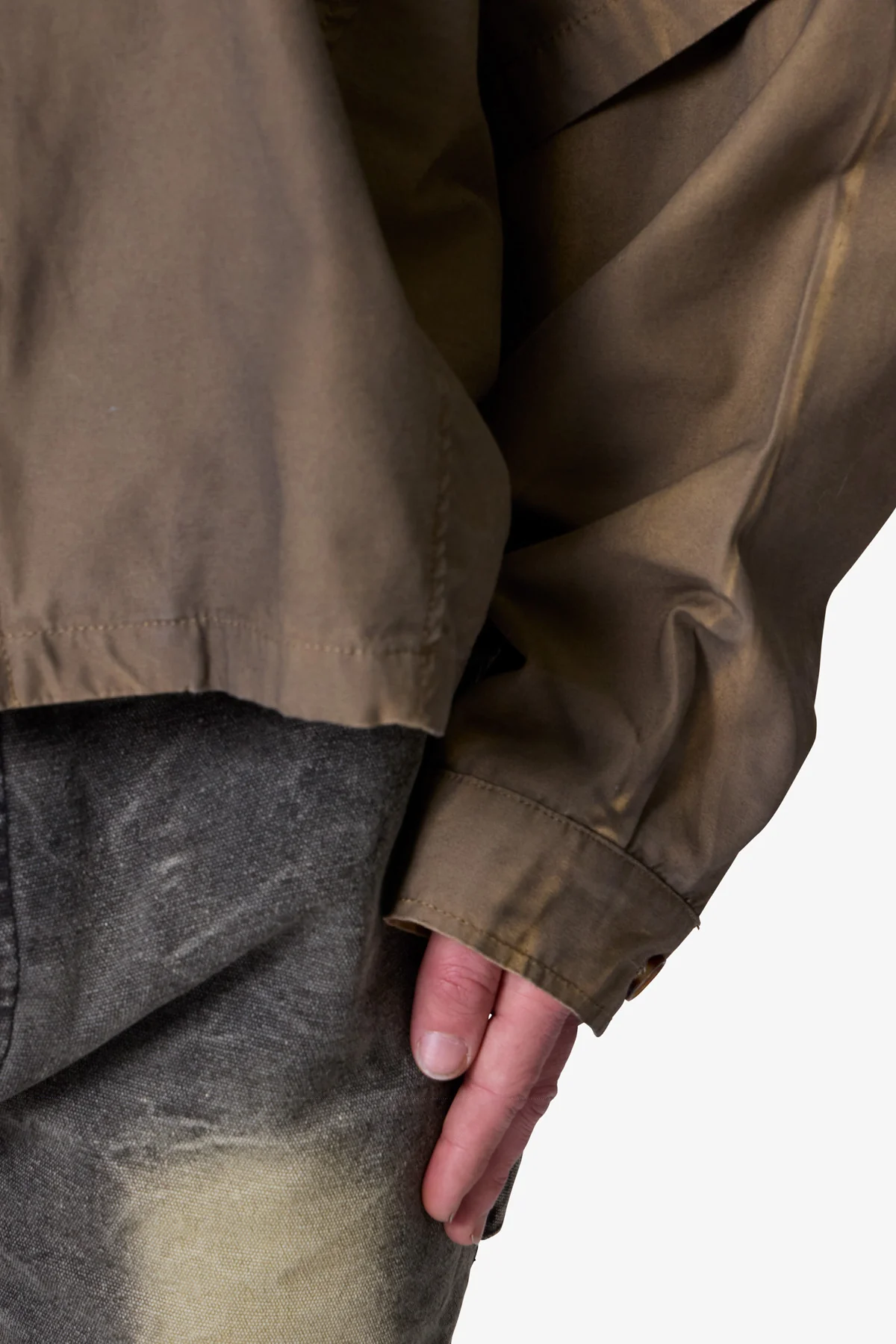 Oiled Hunting Poncho Jacket - Tan