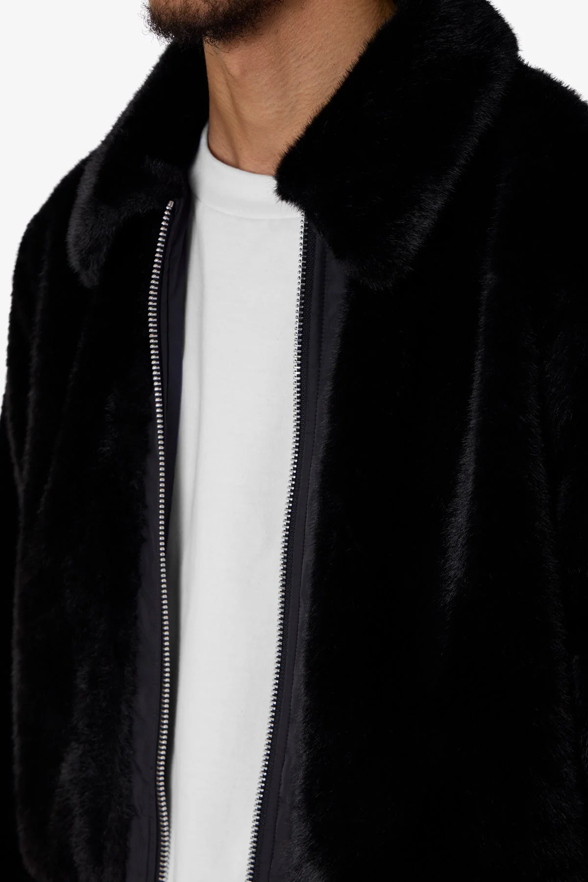 Night Wolf Faux Jacket - Black
