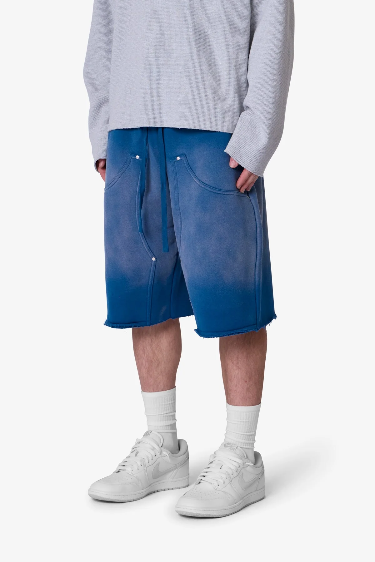 West Double Knee Sweatshorts - Blue