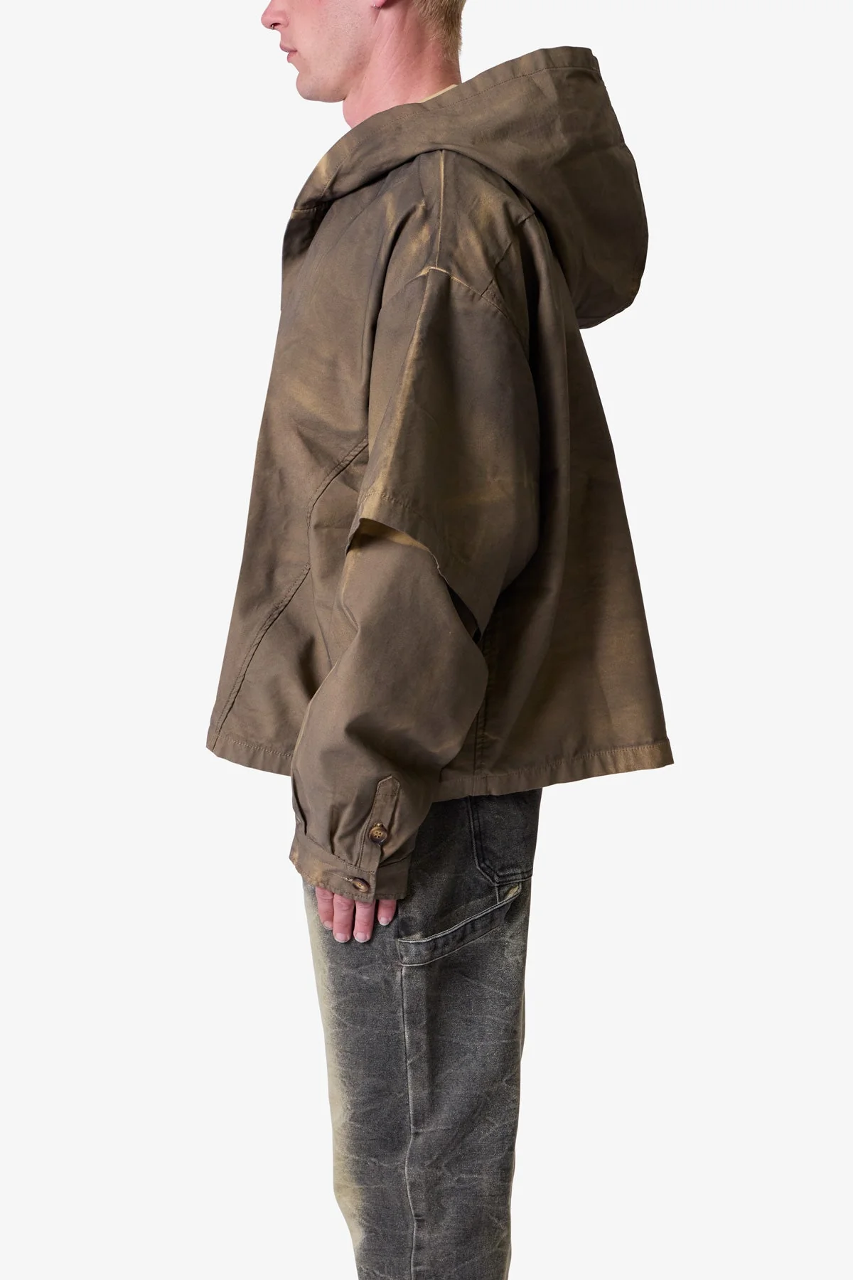 Oiled Hunting Poncho Jacket - Tan