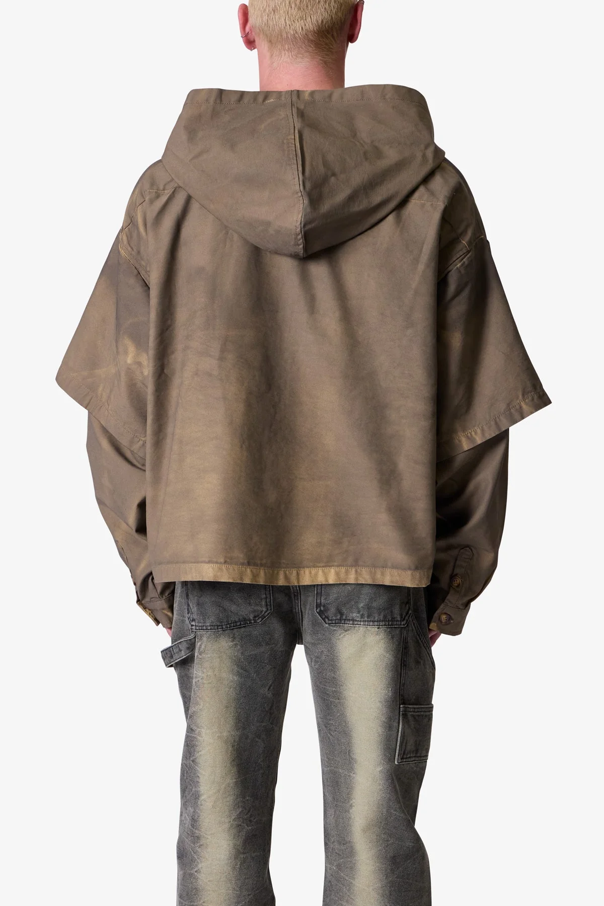 Oiled Hunting Poncho Jacket - Tan