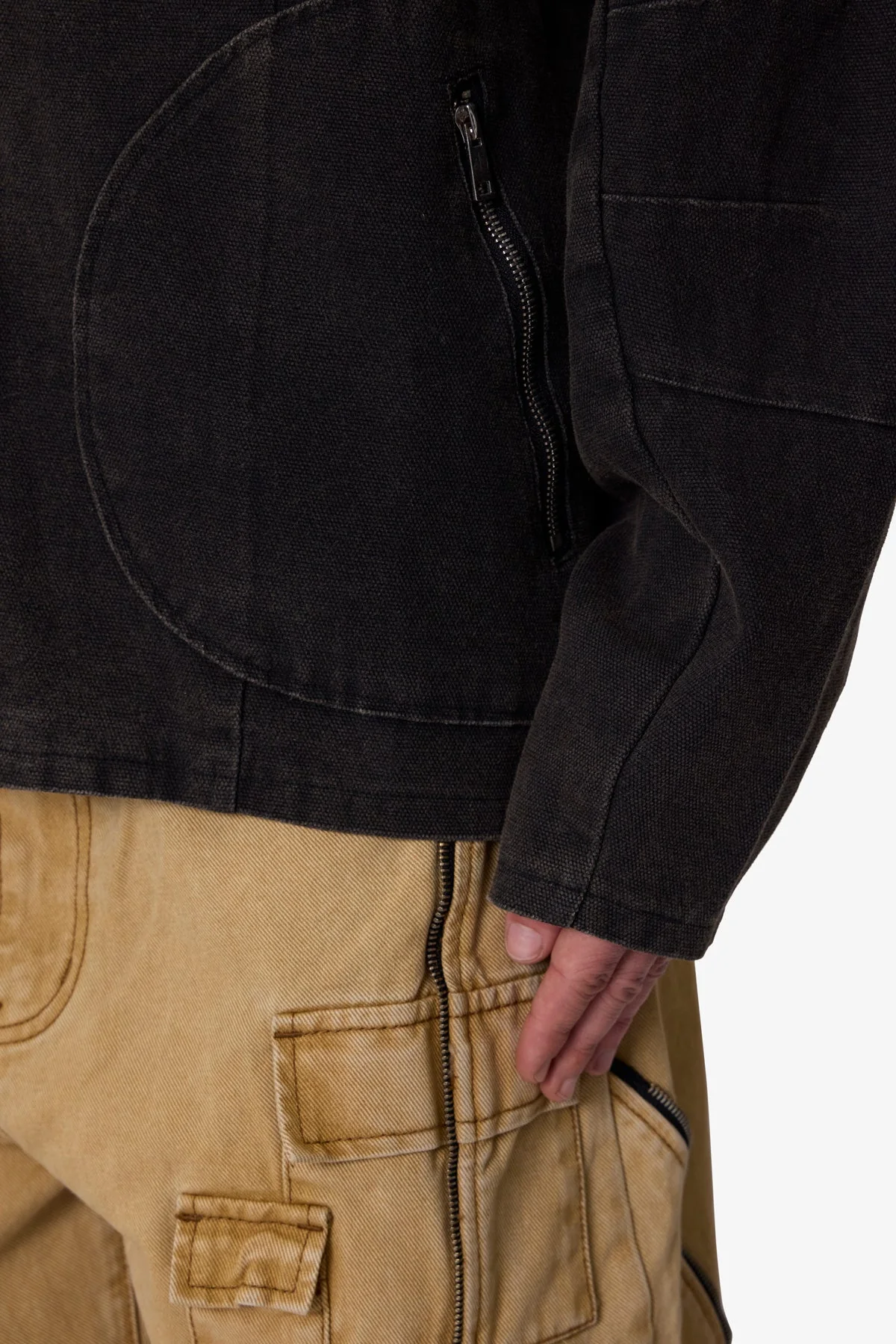 Seamed Work Jacket - Washed Black