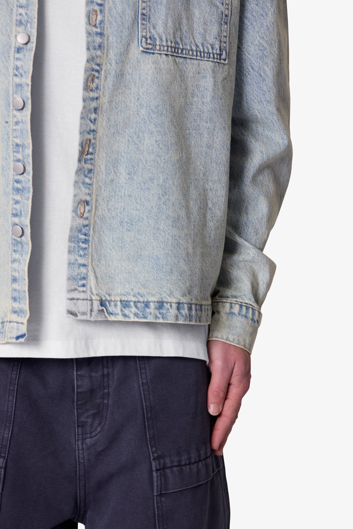 Denim Shirt Jacket - Light Blue