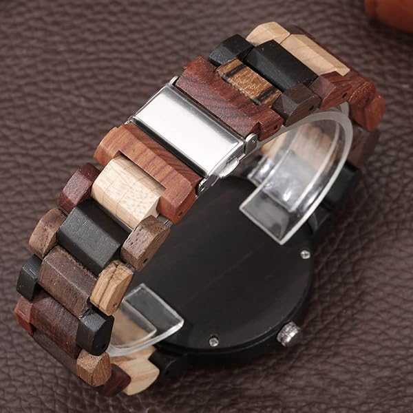 Wooden Watches Mens with Handmade Colorful Bamboo Wood Watch Analog Date Quartz Wooden Watch for Men Q1004 (sale by bulk)
