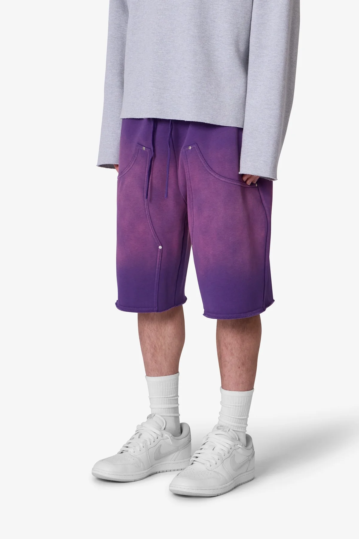 West Double Knee Sweatshorts - Purple