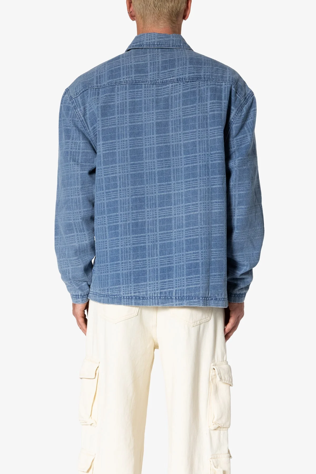 Jacquard Denim Work Jacket - Blue