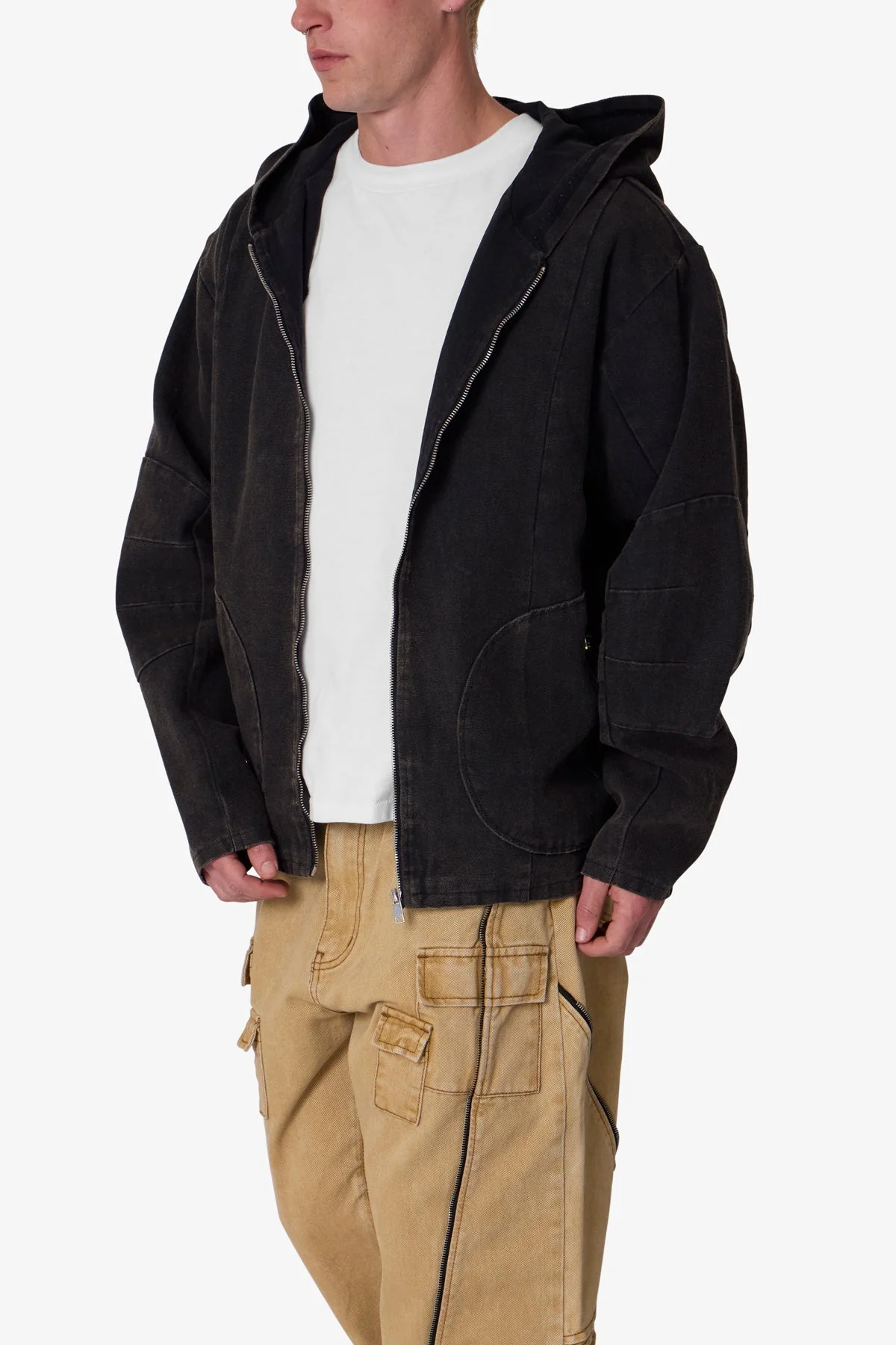 Seamed Work Jacket - Washed Black