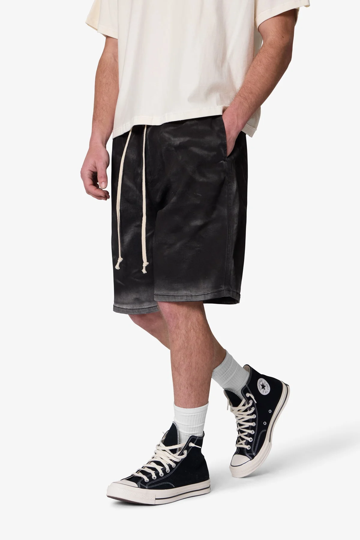 Stone Charred Shorts - Charcoal Grey