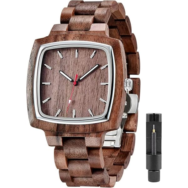 Wooden Watches Mens with Handmade Colorful Bamboo Wood Watch Analog Date Quartz Wooden Watch for Men Q1056