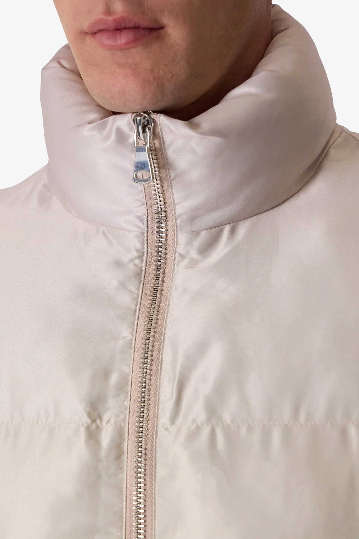 Ombre Puffer Jacket - Cream