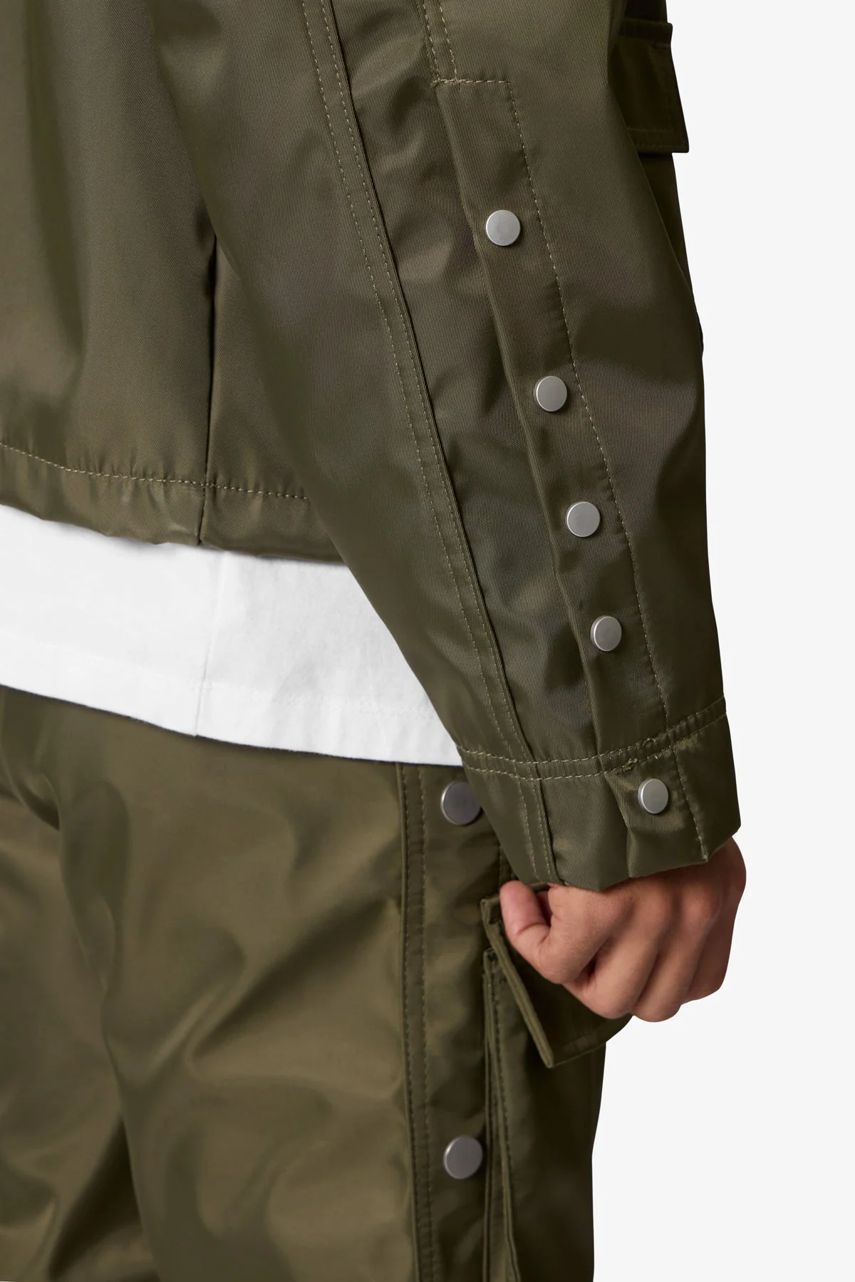 Snap Cargo Work Jacket - Olive