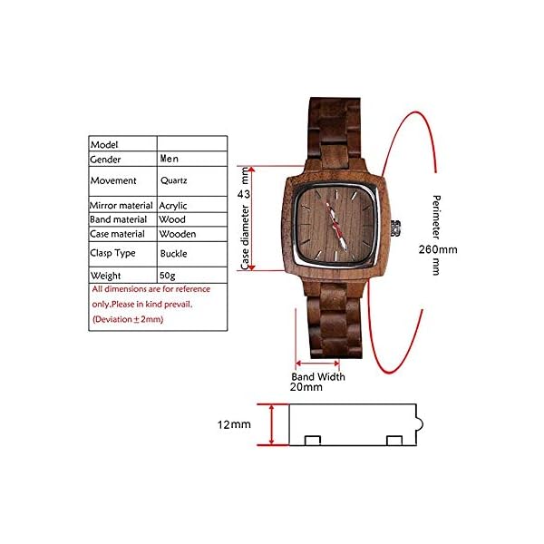 Wooden Watches Mens with Handmade Colorful Bamboo Wood Watch Analog Date Quartz Wooden Watch for Men Q1056