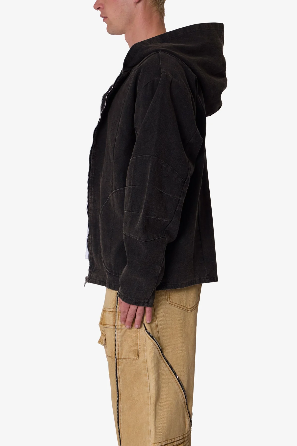 Seamed Work Jacket - Washed Black