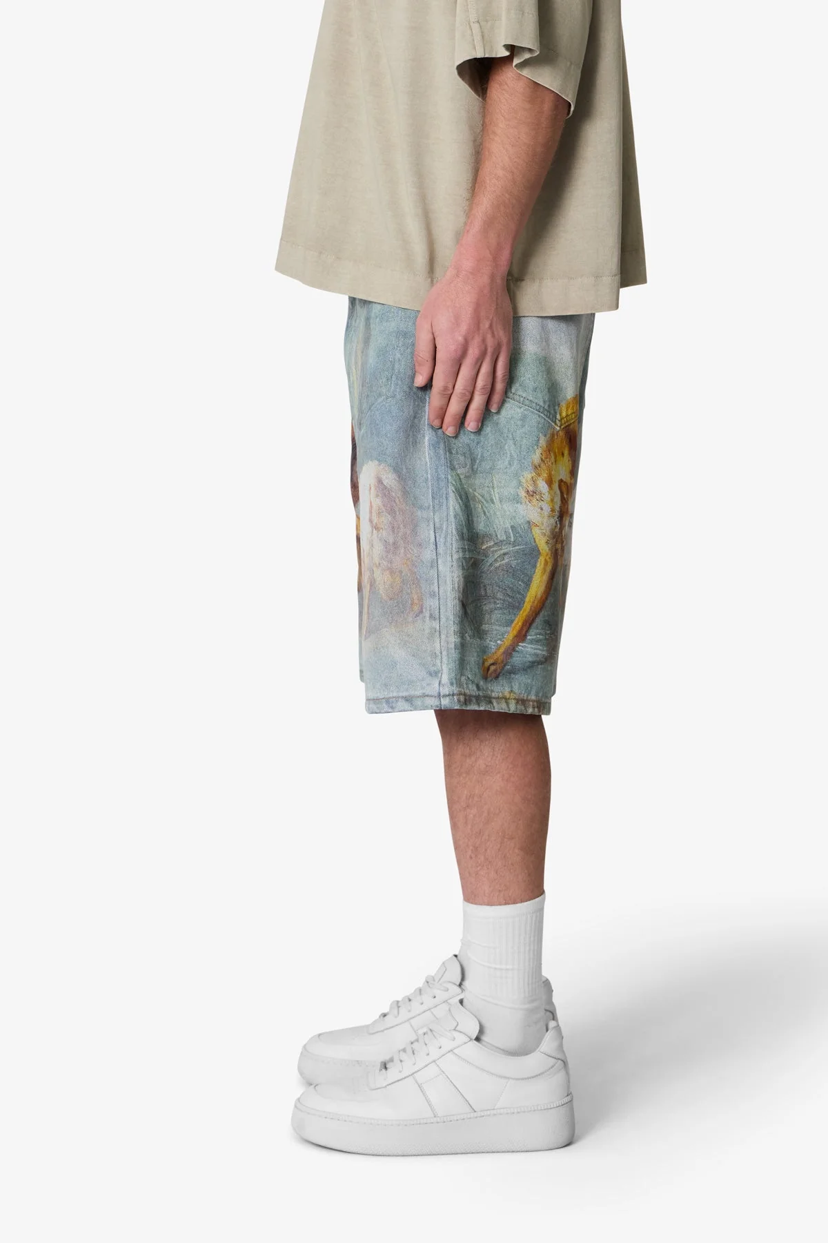 Sheep Hounded Denim Shorts - Multi