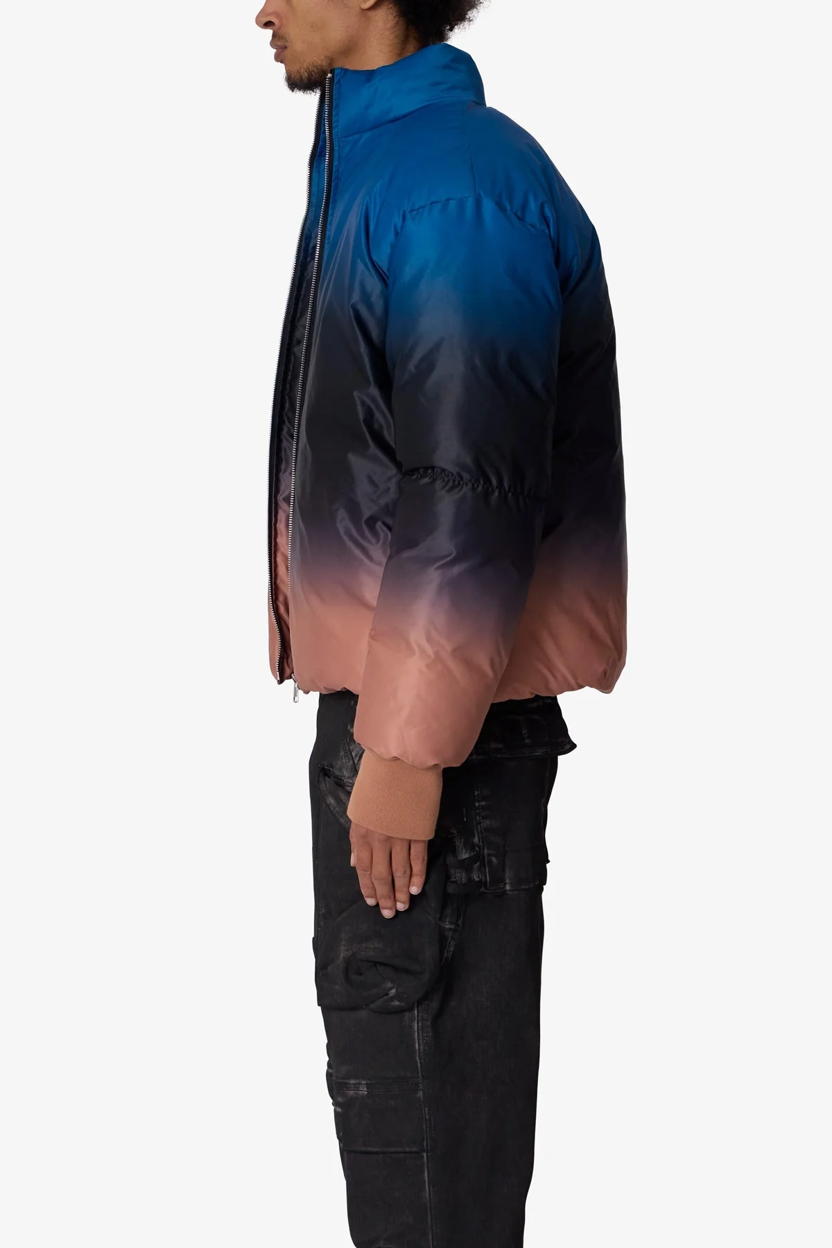 Jupiter Ombre Puffer Jacket - Blue/Pink