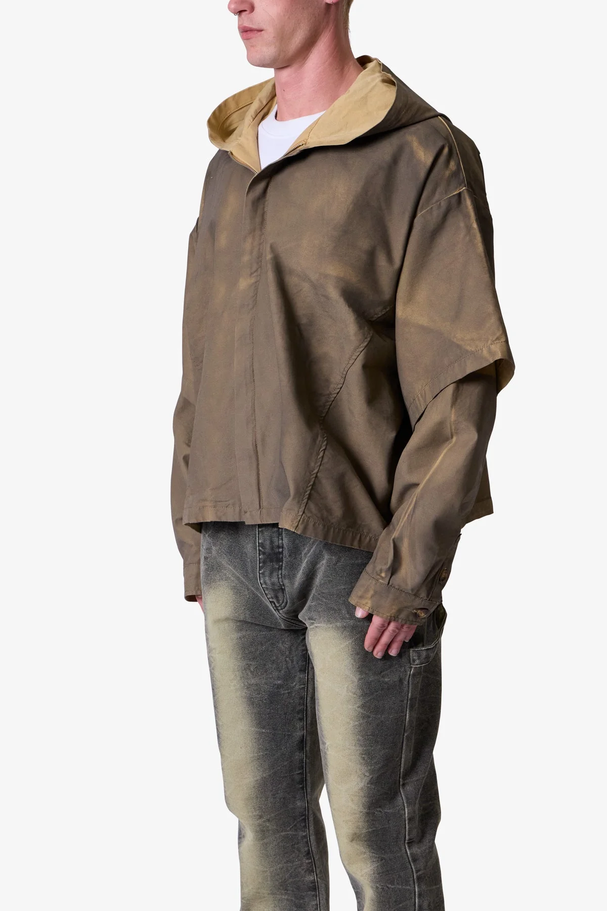 Oiled Hunting Poncho Jacket - Tan