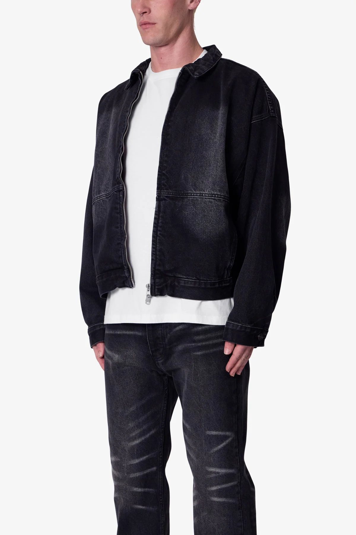Denim Chore Coat - Washed Black