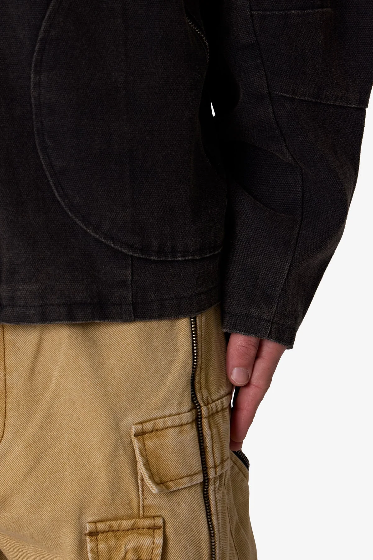 Seamed Work Jacket - Washed Black