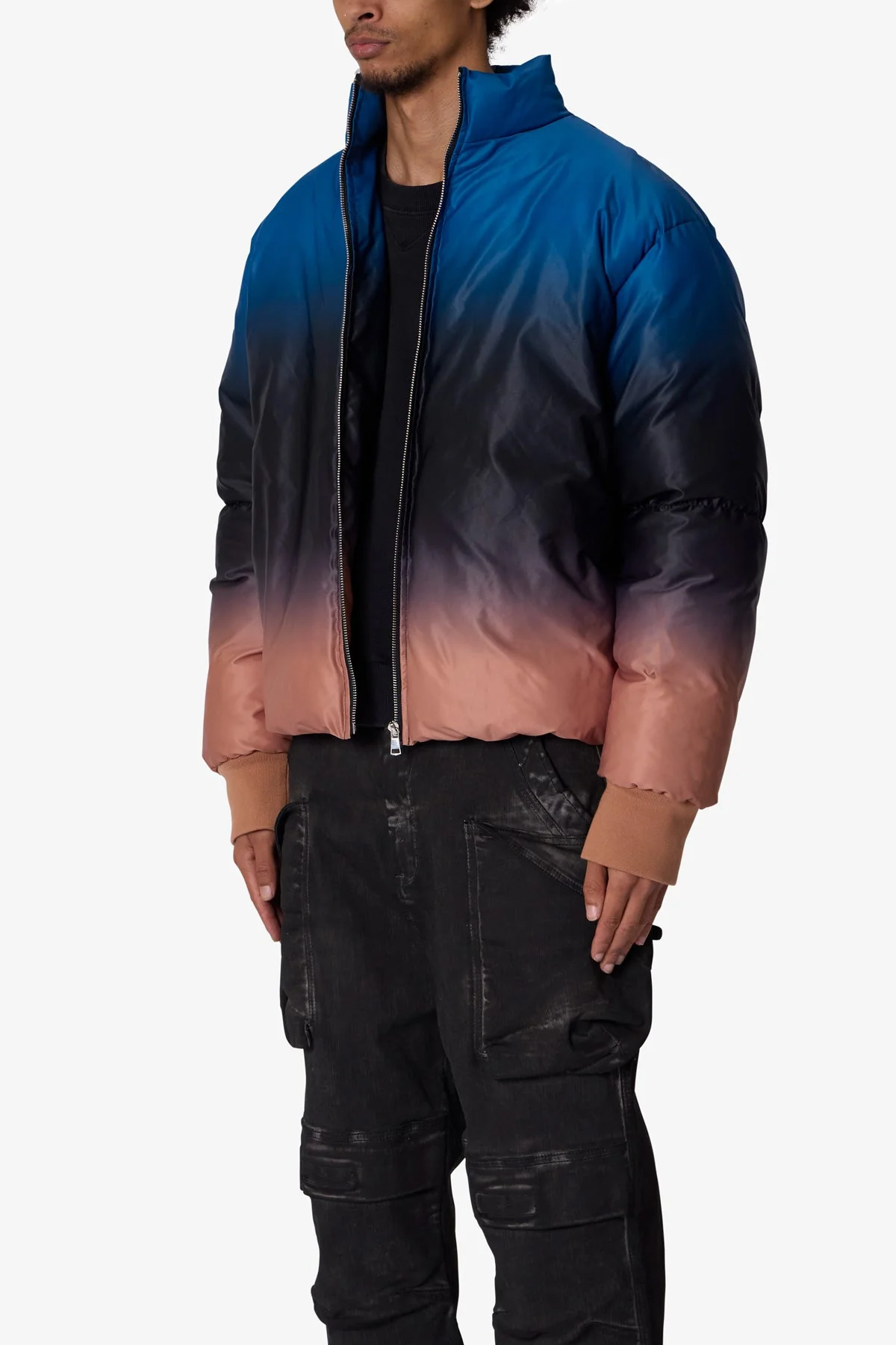 Jupiter Ombre Puffer Jacket - Blue/Pink