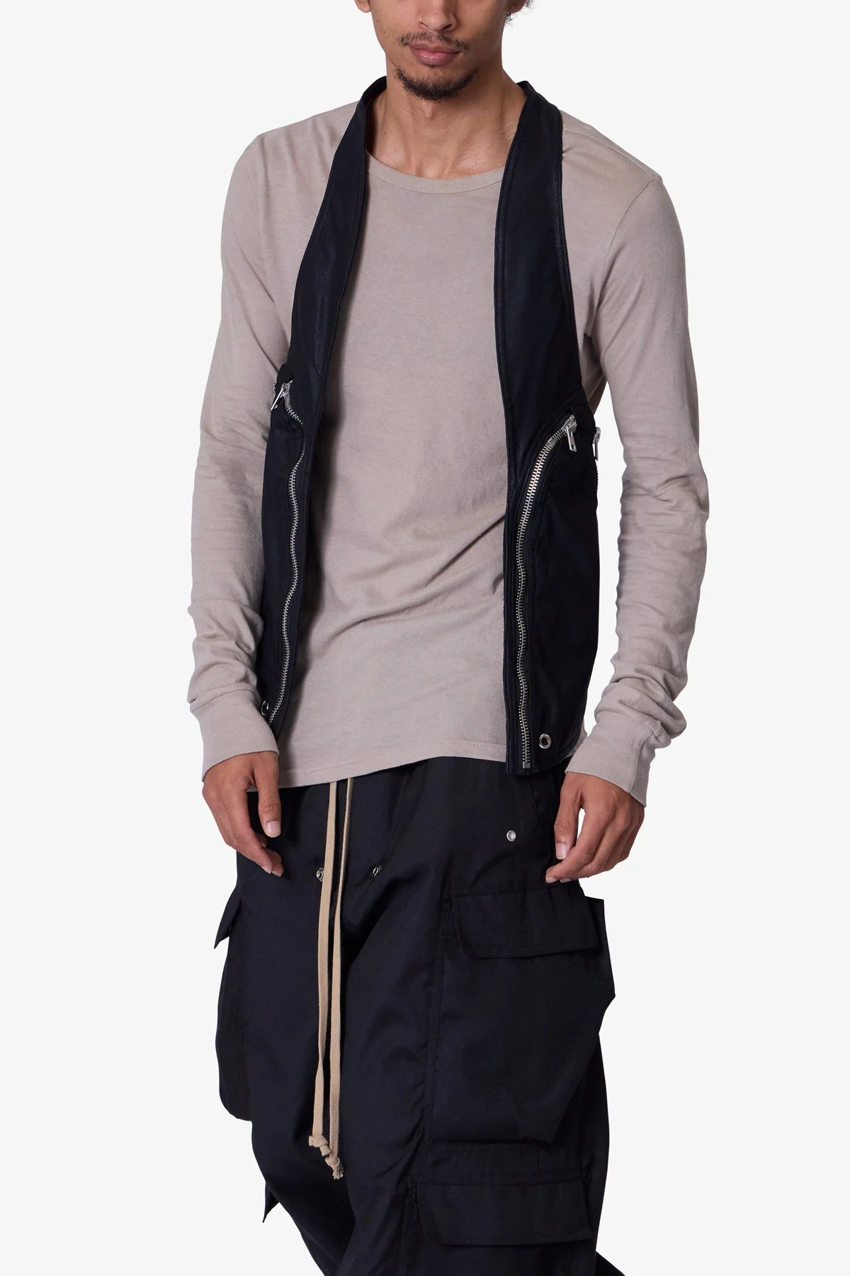 Leather Holster Vest - Black